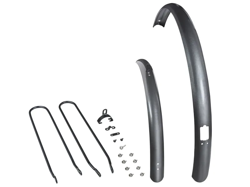 Trek Verve+ Front and Rear Mudguard Set in Grey