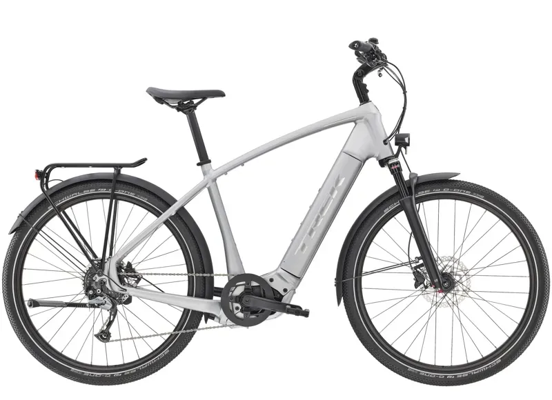 Trek Allant+ 7 Electric Hybrid Bike in Silver