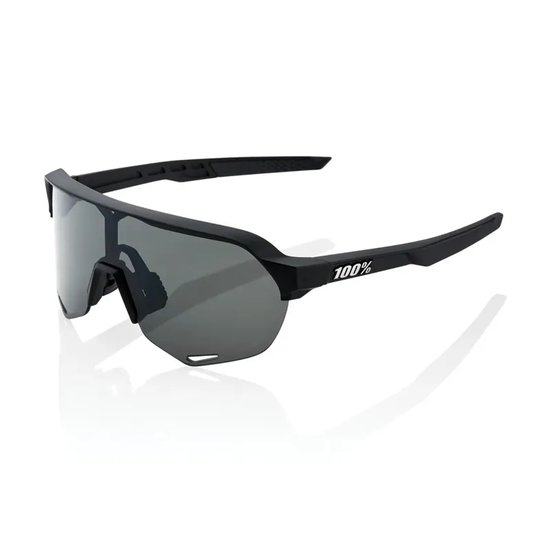 100% S2 Smoke Lens Sunglasses in Soft Tact Black
