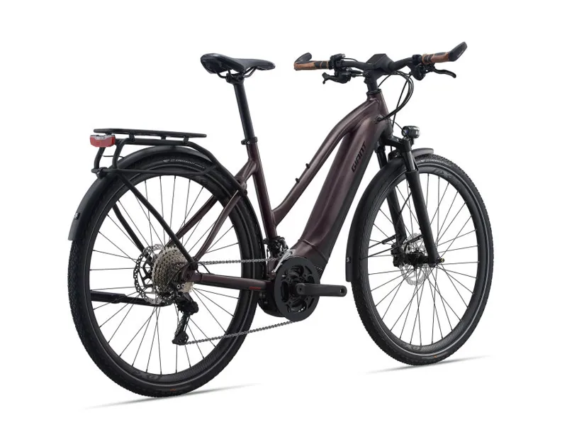 2021 Giant Explore E+ 1 Pro Stagger Frame Electric Bike in Purple-1