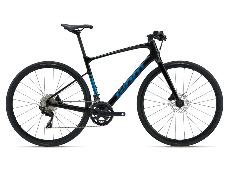 Giant FastRoad Advanced 1 Road Bike In Gloss Carbon Smoke/Sea Sparkle