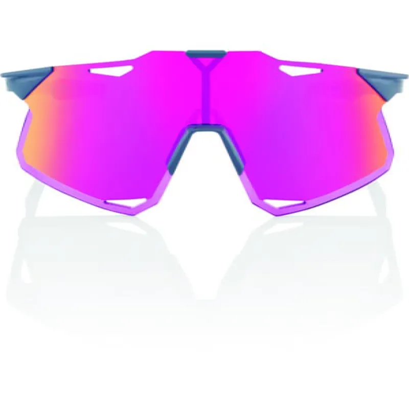 100% Hypercraft Purple Mirror Lens Glasses in Tokyo Nights Grey-1