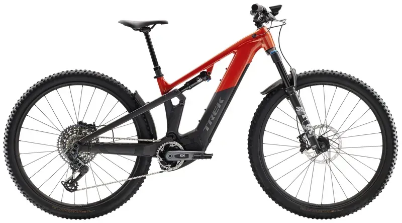 Trek Powerfly FS+ 8 Gen 4 E-Mountain Bike In Gloss Lava/Matte Dark Web