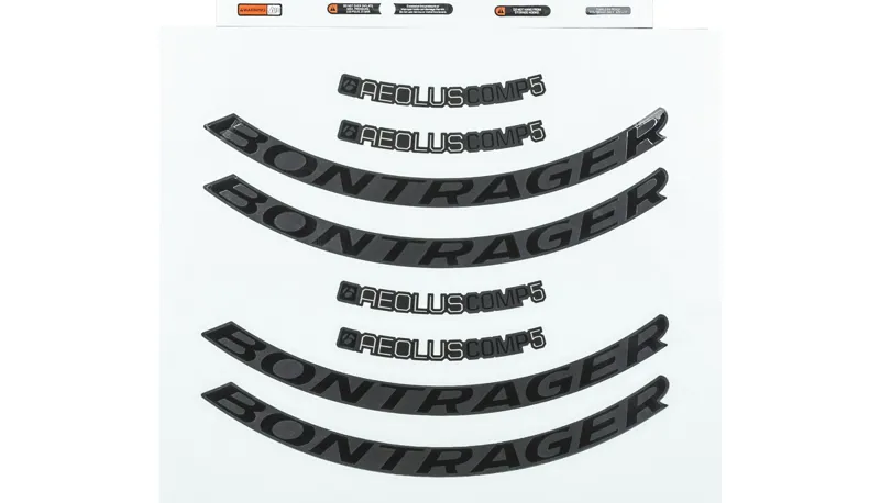 Bontrager Aeolus Comp Wheel Decals in Black