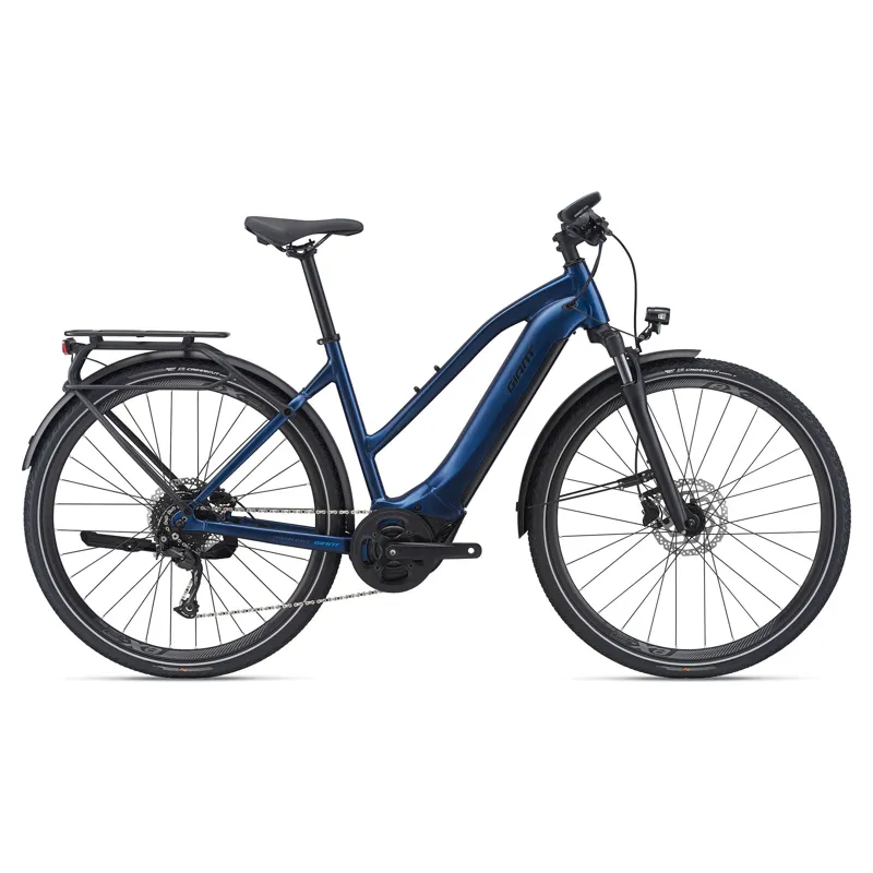  Giant Explore E+ 2 Stagger Frame Trekking eBike in Metallic Navy