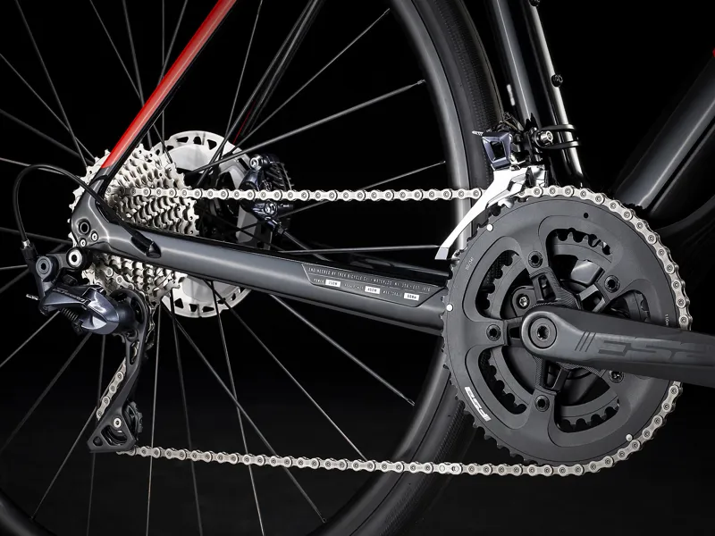 Trek Domane + LT Electric Road Bike in Red/Black-9