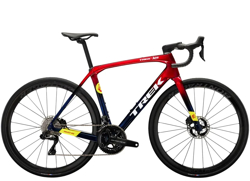Trek Domane Slr 9 Road Bike in Red Smoke to Blue Smoke