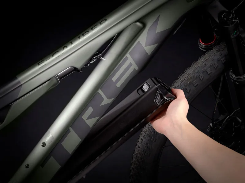 Trek E-Caliber 9.6 Electric Mountain Bike in Grey/Black-2