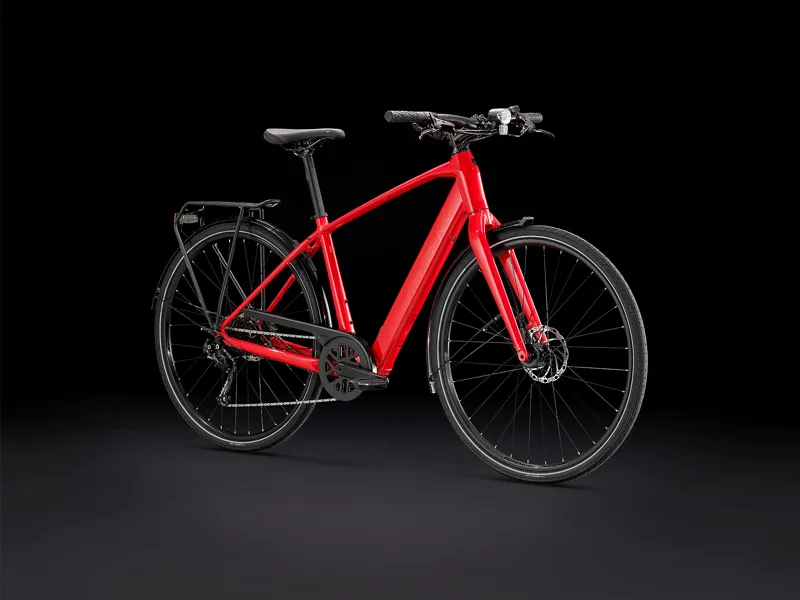 Trek Fx+ 2 Viper Red Electric Hybrid Bike-1