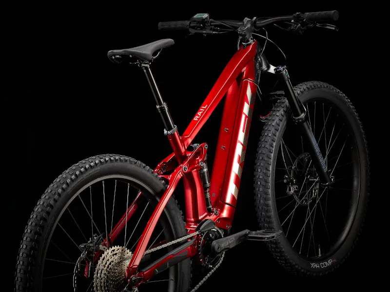 Trek Rail 5 625w Deore eMountain Bike in Crimson/Lithium Grey-10