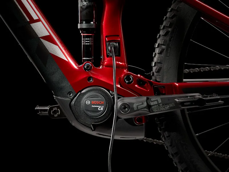 Trek Rail 5 625w Deore eMountain Bike in Crimson/Lithium Grey-9