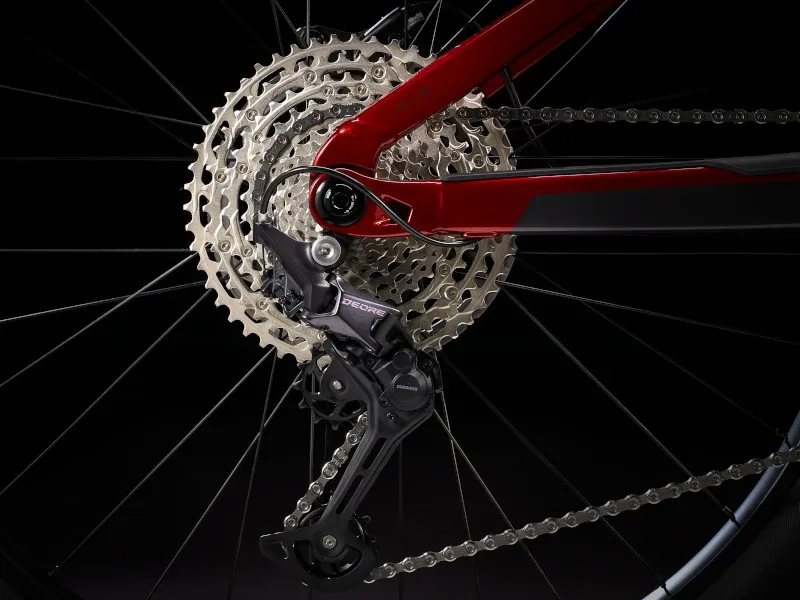 Trek Rail 5 625w Deore eMountain Bike in Crimson/Lithium Grey-4