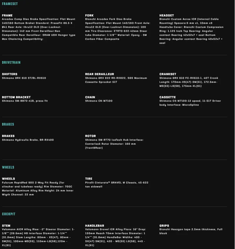 2025 Bianchi Arcadex Comp Grx 610 Gravel Bike Celeste-1