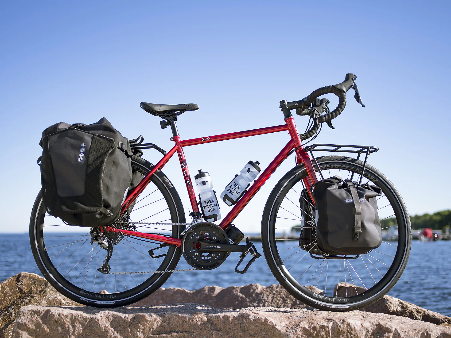 Trek 520 Disc Mens Road Bike in Red
