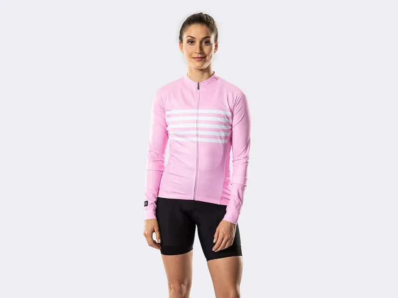  Bontrager Circuit Womens Long Sleeve Cycling Jersey in Pink
