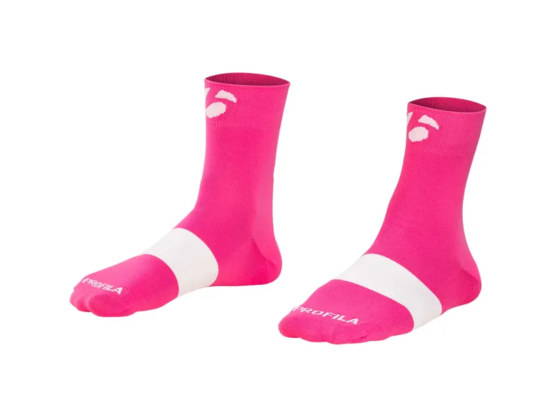  Bontrager Race 2.5 inch Cycling Sock in Pink