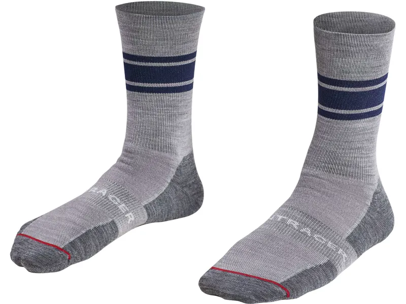 2018 Bontrager Race 5 inch Wool Cycling Sock in Grey