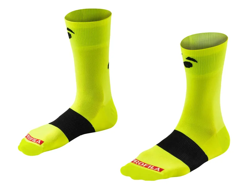 Sock Bontrager Race 5 inch Cycling Sock in Yellow