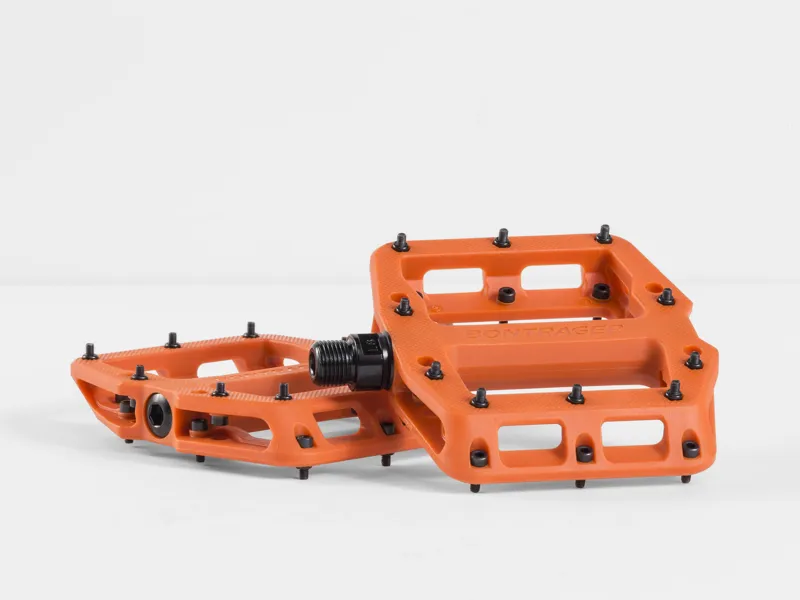 Bontrager Line Elite Flat Mountain Bike Pedals in Orange
