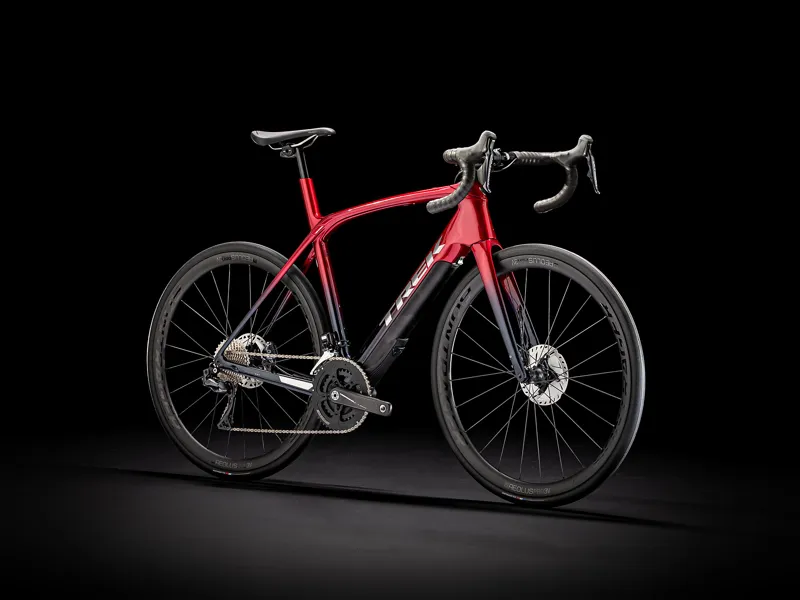 Trek Domane + LT 7 Road Bike Rage Red to Blue -10