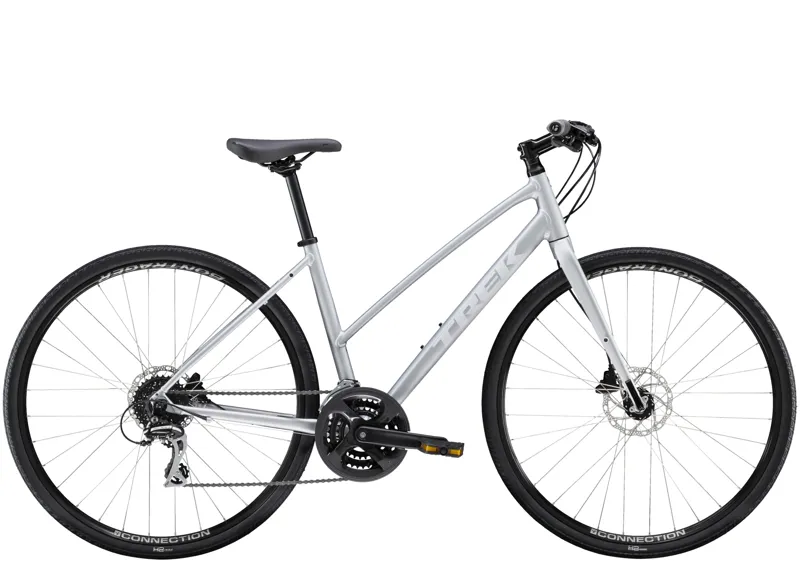 Trek FX 2 Disc Stagger Womens Hybrid Bike in Silver
