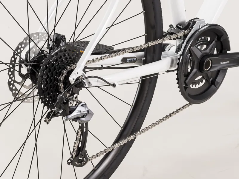 Trek FX 3 Disc Mens Hybrid Bike in White-1