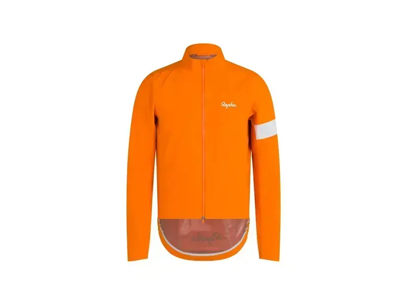 Jacket Rapha 25 Core Rain Bright Orange/ Wh ORANGE/WHITE X-Large