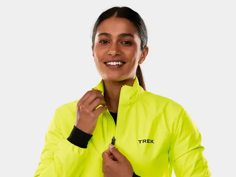 Trek Circuit Women's Rain Cycling Jacket in Radioactive Yellow-2