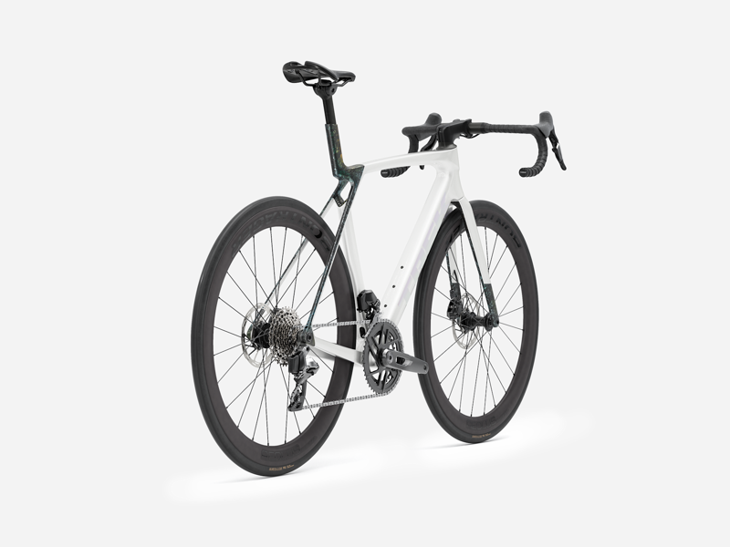 Trek Madone SL 6 AXS Gen 8 Road Bike in Gloss Crystal White/Matte Deep Smoke-1